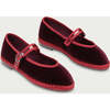 Women Velvet Ballerina Pierre Wine - Mary Janes - 2