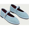 Women Velvet Ballerina Pierre Denim Blue - Mary Janes - 2