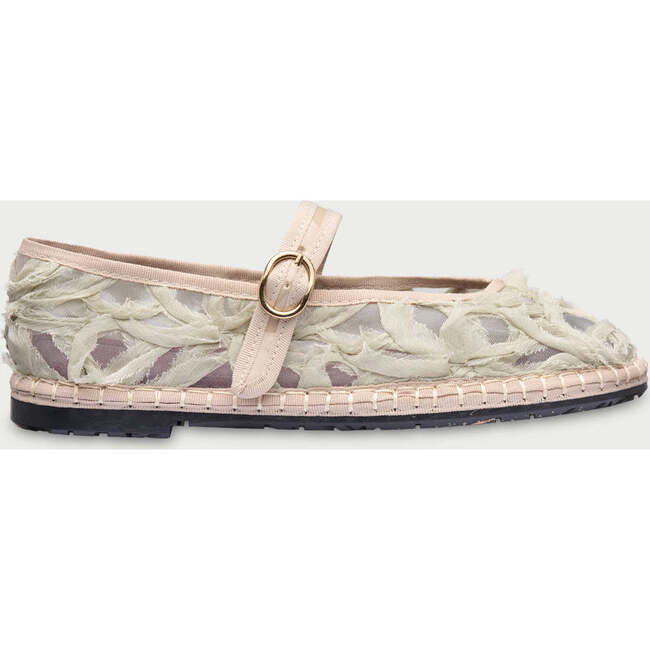 Women Velvet Ballerina Pierre Green