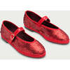 Women Velvet Ballerina Pierre Sequins Red - Mary Janes - 2