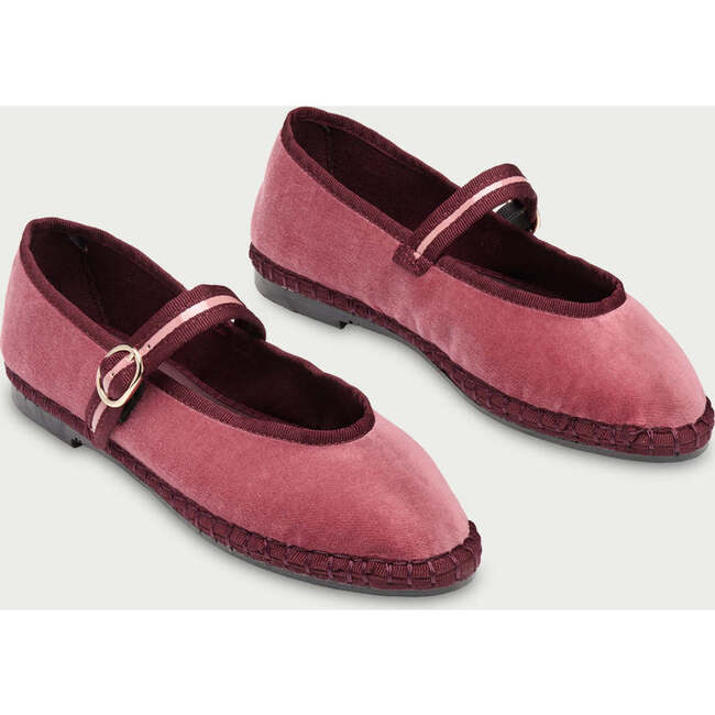 Women Velvet Ballerina Pierre Burgundy