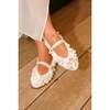 Women Velvet Ballerina Pierre Lotus White - Mary Janes - 3