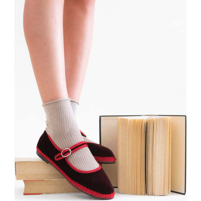 Women Mary Jane Smollet Wine - Mary Janes - 4