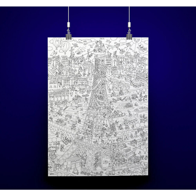 EIFFEL TOWER COLORING POSTER