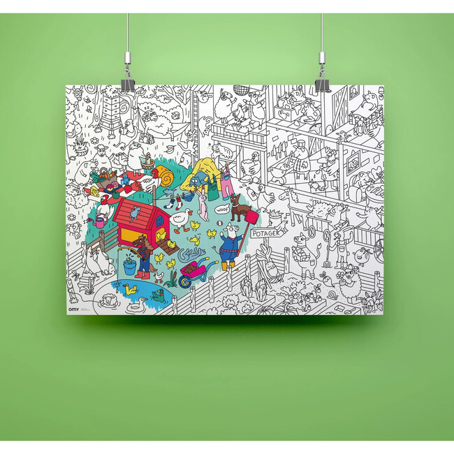 GIANT COLORING POSTER - FARM