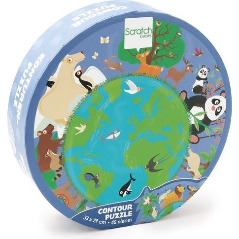 Contour Puzzle World 45 pcs