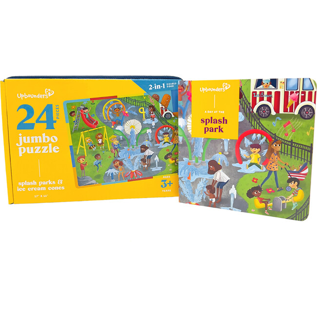 Splash Parks & Ice Cream Cones, 24 PC Puzzle & Book Set - Puzzles - 1