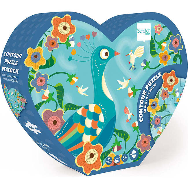 Contour Puzzle Peacock 40 pcs