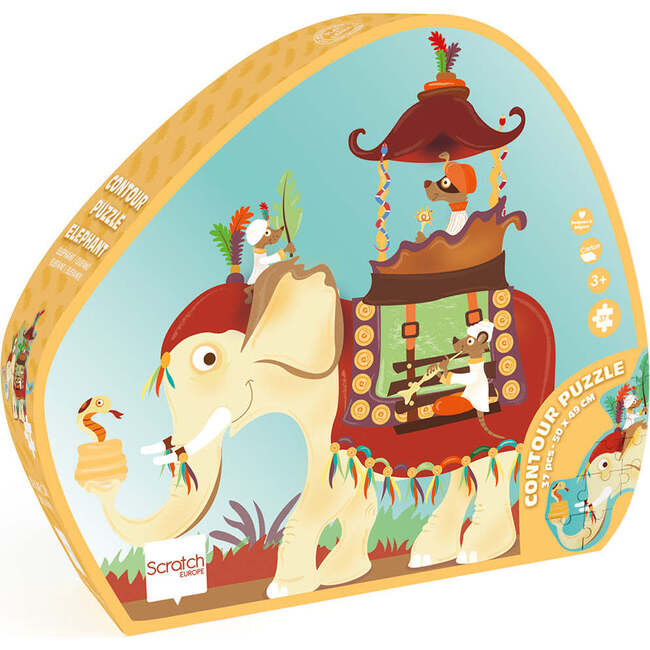 Contour Puzzle Elephant 37 pcs
