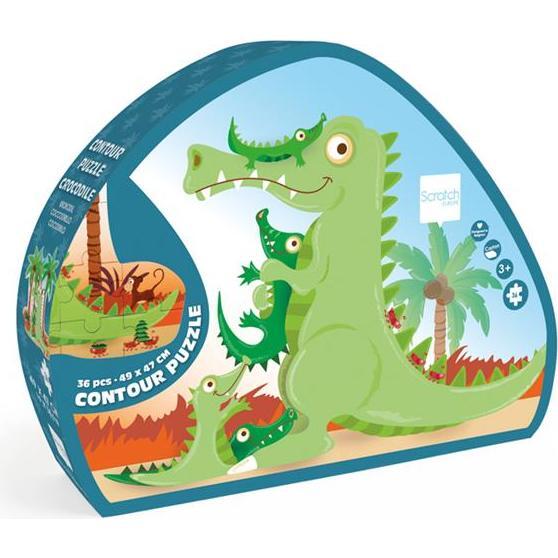 Contour Puzzle Crocodile 36 pcs