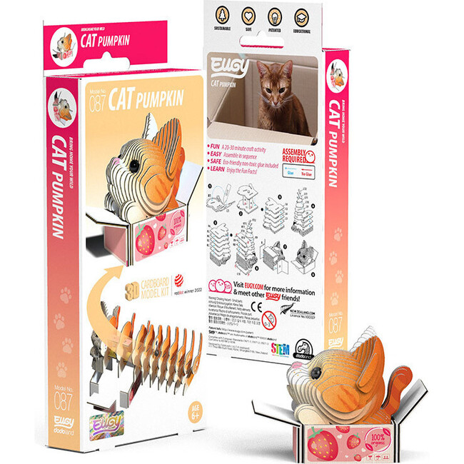 Cat - Pumpkin 3D Puzzle - Puzzles - 3