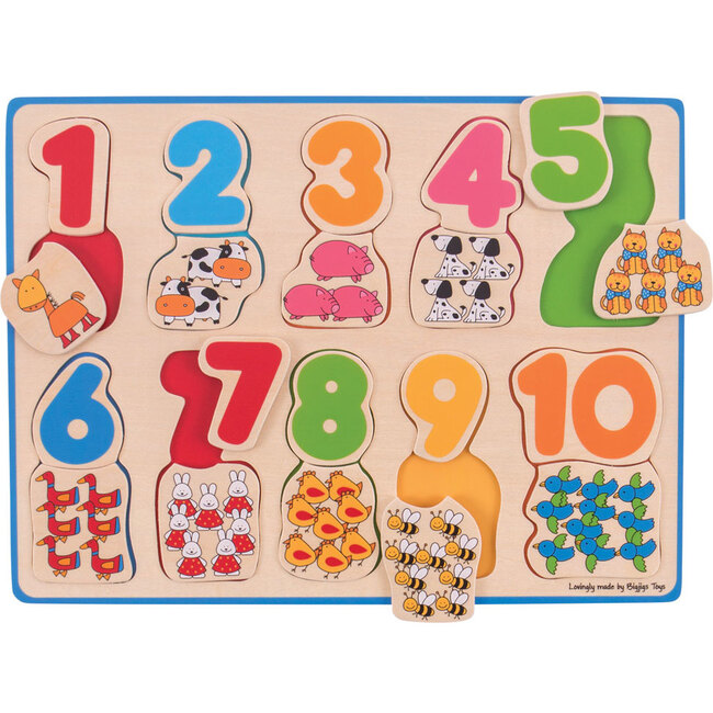 Number and Color Matching Puzzle - Wooden Puzzles - 1