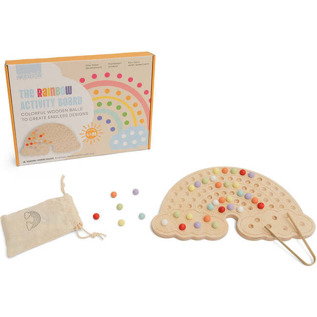 Wooden Activity  Board, Rainbow
