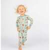 Game Day Green Football Two-Piece Bamboo Long Sleeve Kids Pajama Pants Set Green/Multi - Mixed Apparel Set - 2 - thumbnail
