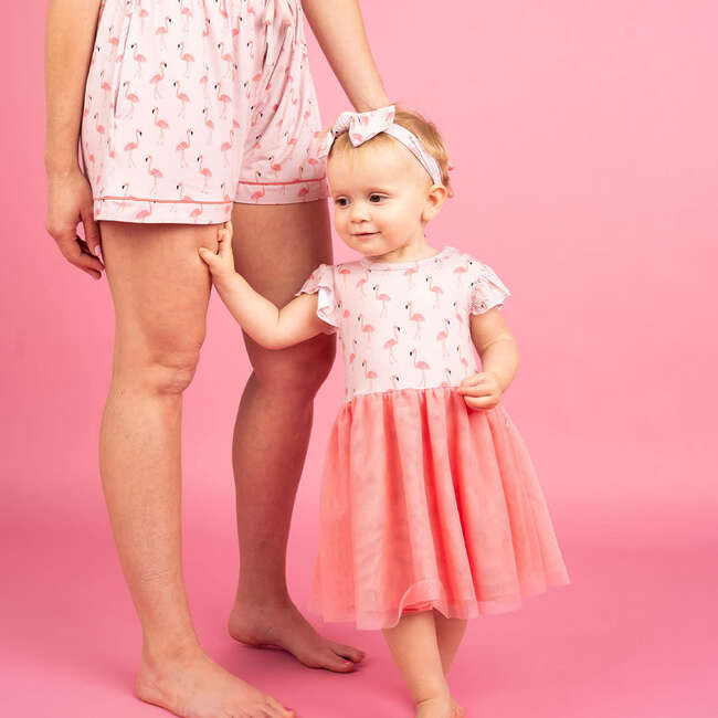 Fancy Flamingos Tulle Twirl Dress Pink