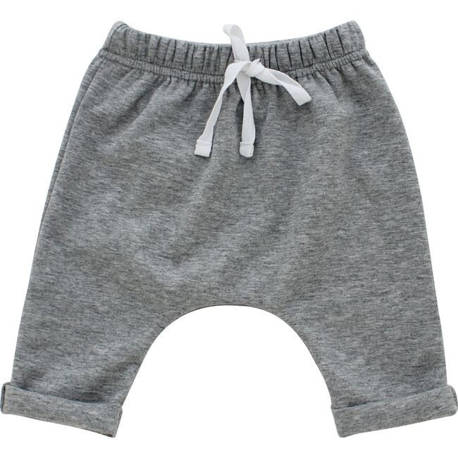 Heather Grey Cotton Jogger Pants - Pants - 1
