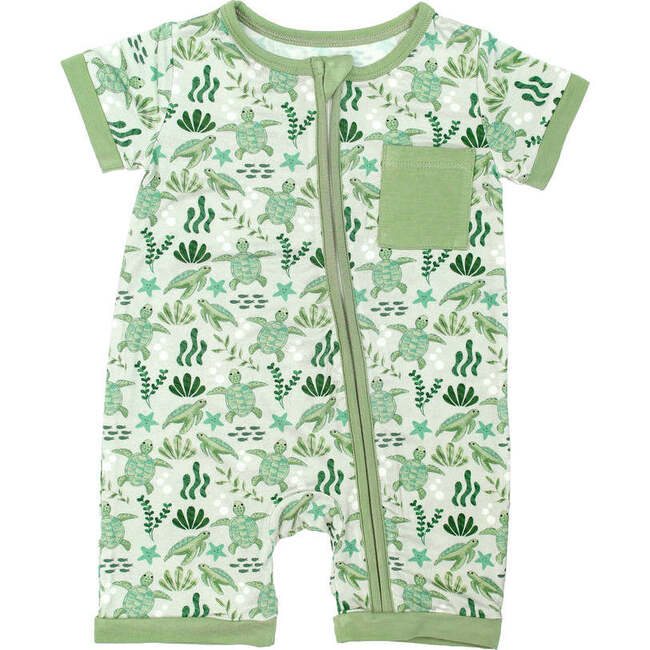Save the Sea Turtles Bamboo Baby Shortie Romper