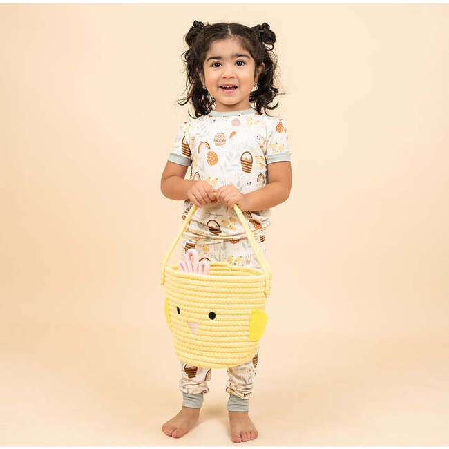 Lucy's Room Yellow Chick Rope Basket - Easter Baskets - 2