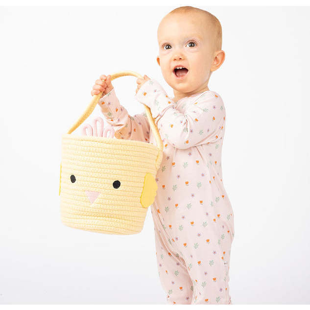 Lucy's Room Yellow Chick Rope Basket - Easter Baskets - 3