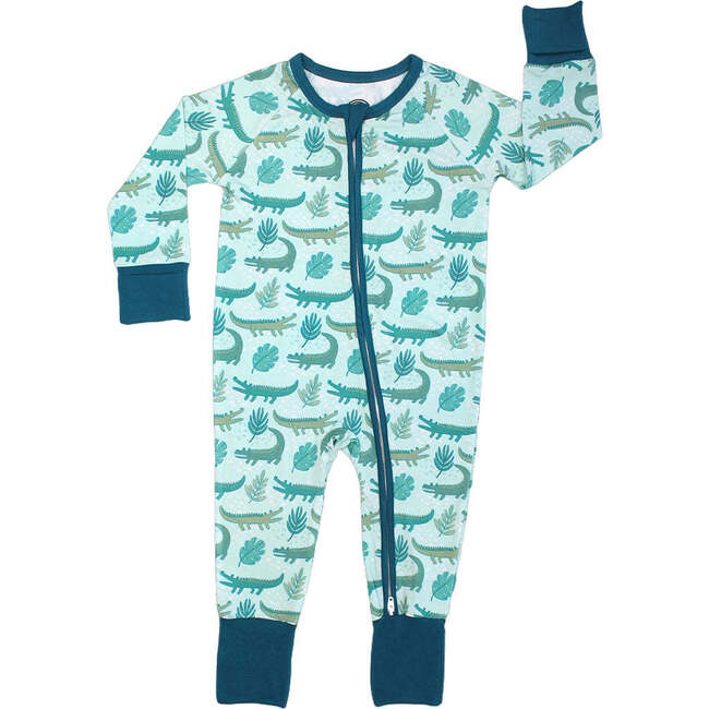 Later Gator Bamboo Convertible Baby Pajamas Green