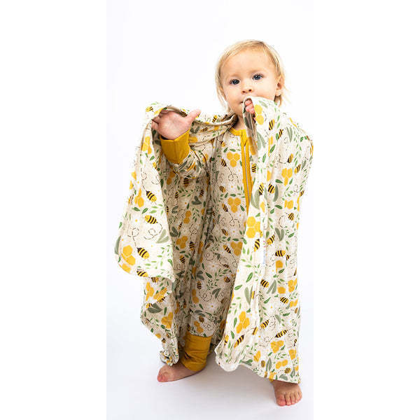 Happy Honey Bees Luxury Bamboo Blanket