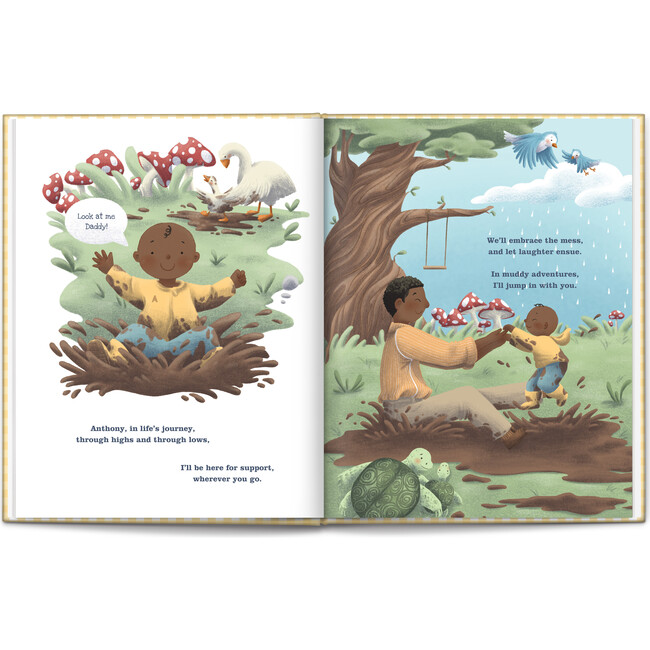 First Father's Day Personalized Book - Dark Skin Tone - Books - 9