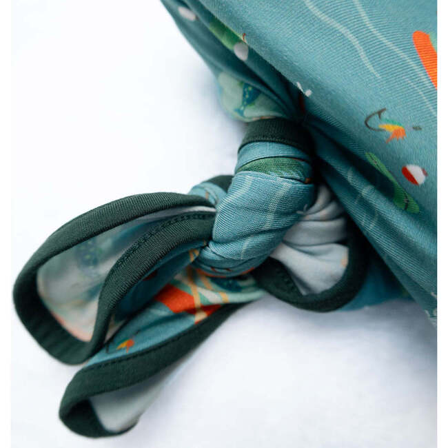 Jump in the Lake Bamboo Gown and Hat Newborn Baby Gift Set Blue/Multi