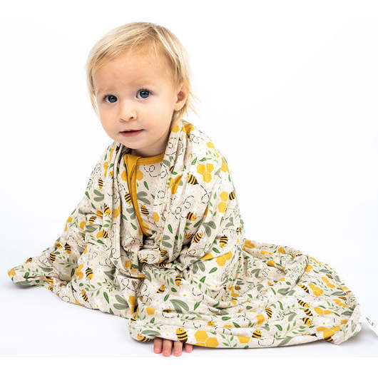 Happy Honey Bees Luxury Bamboo Blanket - Blankets - 5