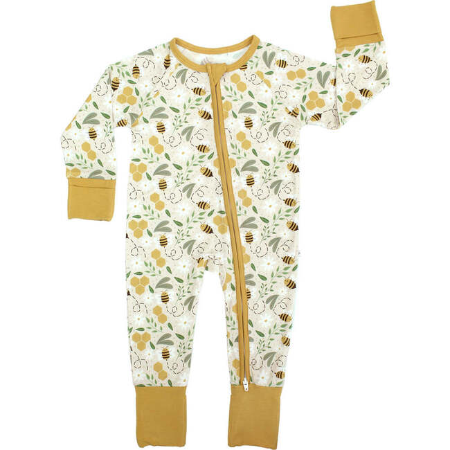 Happy Honey Bees Bamboo Convertible Baby Pajamas