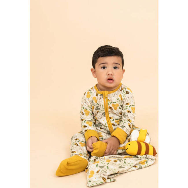 Happy Honey Bees Bamboo Convertible Baby Pajamas