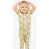 Happy Honey Bees Bamboo Short Sleeve Kids Pajama Pants Set - Pajamas - 2