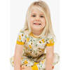 Happy Honey Bees Bamboo Short Sleeve Kids Pajama Pants Set - Pajamas - 3