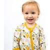 Happy Honey Bees Bamboo Convertible Baby Pajamas - Footie Pajamas - 4