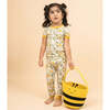 Happy Honey Bees Bamboo Short Sleeve Kids Pajama Pants Set - Pajamas - 5