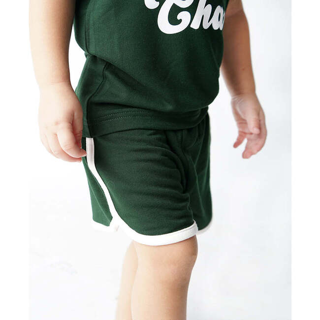 St. Patricks Day Bamboo Terry Track Shorts, Green - Shorts - 2