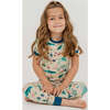 Coral Reef Bamboo Short Sleeve Kids Pajama Pants Set - Pajamas - 2