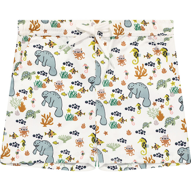 Manatee UV Protect Swim Trunks, Cream