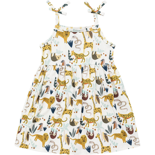 Jungle Friends Bamboo Sundress, Cream