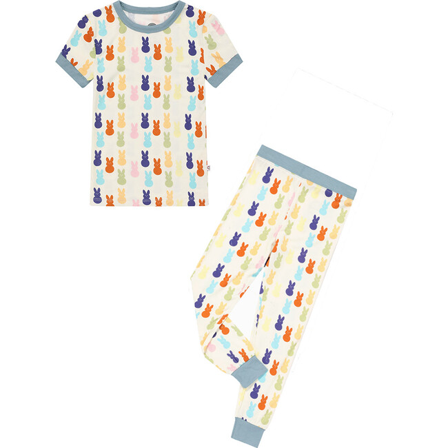 Easter Bunny Toddler Kids Viscose Bamboo Pajamas, Cream - Pajamas - 1