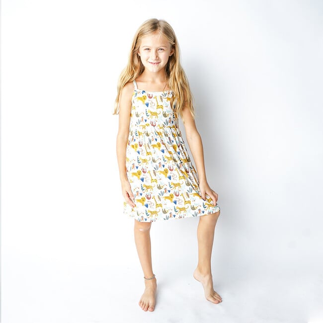 Jungle Friends Bamboo Sundress, Cream