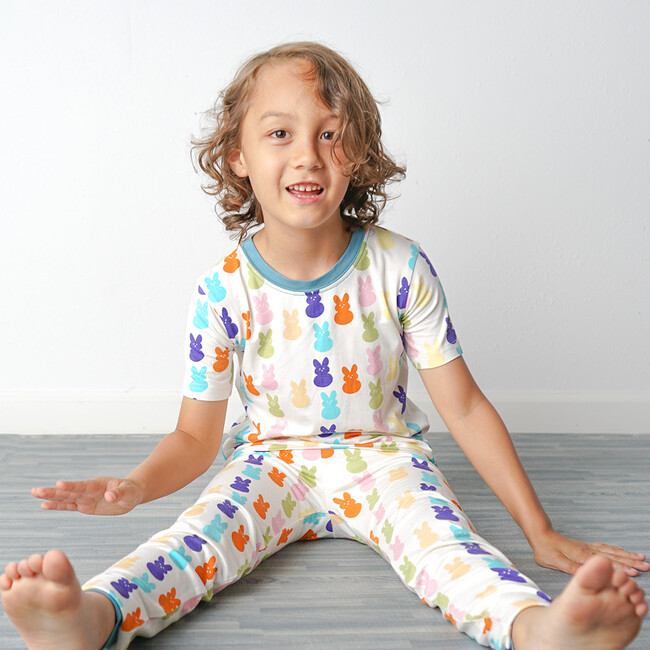 Easter Bunny Toddler Kids Viscose Bamboo Pajamas, Cream - Pajamas - 3