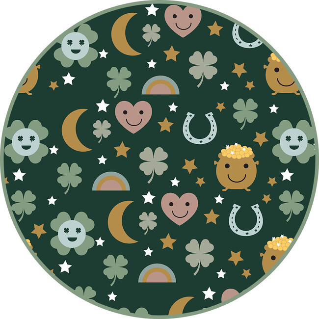 Lucky Charm St. Patricks Day Two-Piece Bamboo Short Sleeve Pajama Set, Green - Mixed Apparel Set - 4