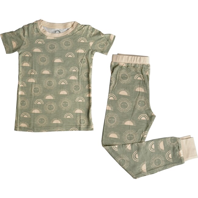 Celestial Bamboo Toddler Short Sleeve Pajama 2 piece Set - Pajamas - 1