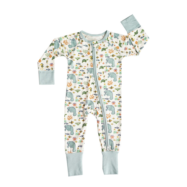 Manatee Bamboo Baby Convertible Footie Romper Pajama