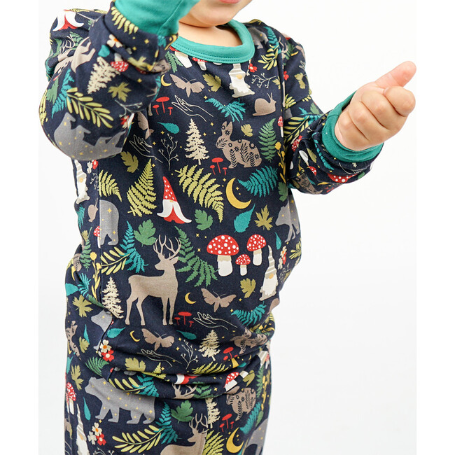 Night Forest Bamboo Long Sleeve Kids Pajama Pants Set