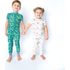 Ever After Bamboo Short Sleeve Kids Pajama Pants Set, Green - Pajamas - 2 - thumbnail