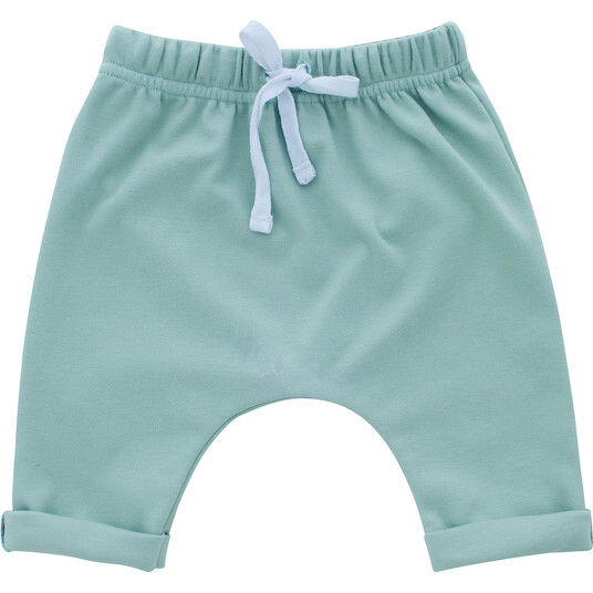 Blue Surf Cotton Baby Joggers - Pants - 1