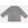 Fuzzy Striped Camisole & Cardigan Set, Gris & Pecan - Cardigans - 3 - thumbnail