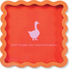 Silly Goose Lacquer Tray, Orange - Accents - 1 - thumbnail