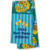 Alexa Feed the Children Dish Towel, Blue, Yellow - Washcloths & Hand Towels - 1 - thumbnail